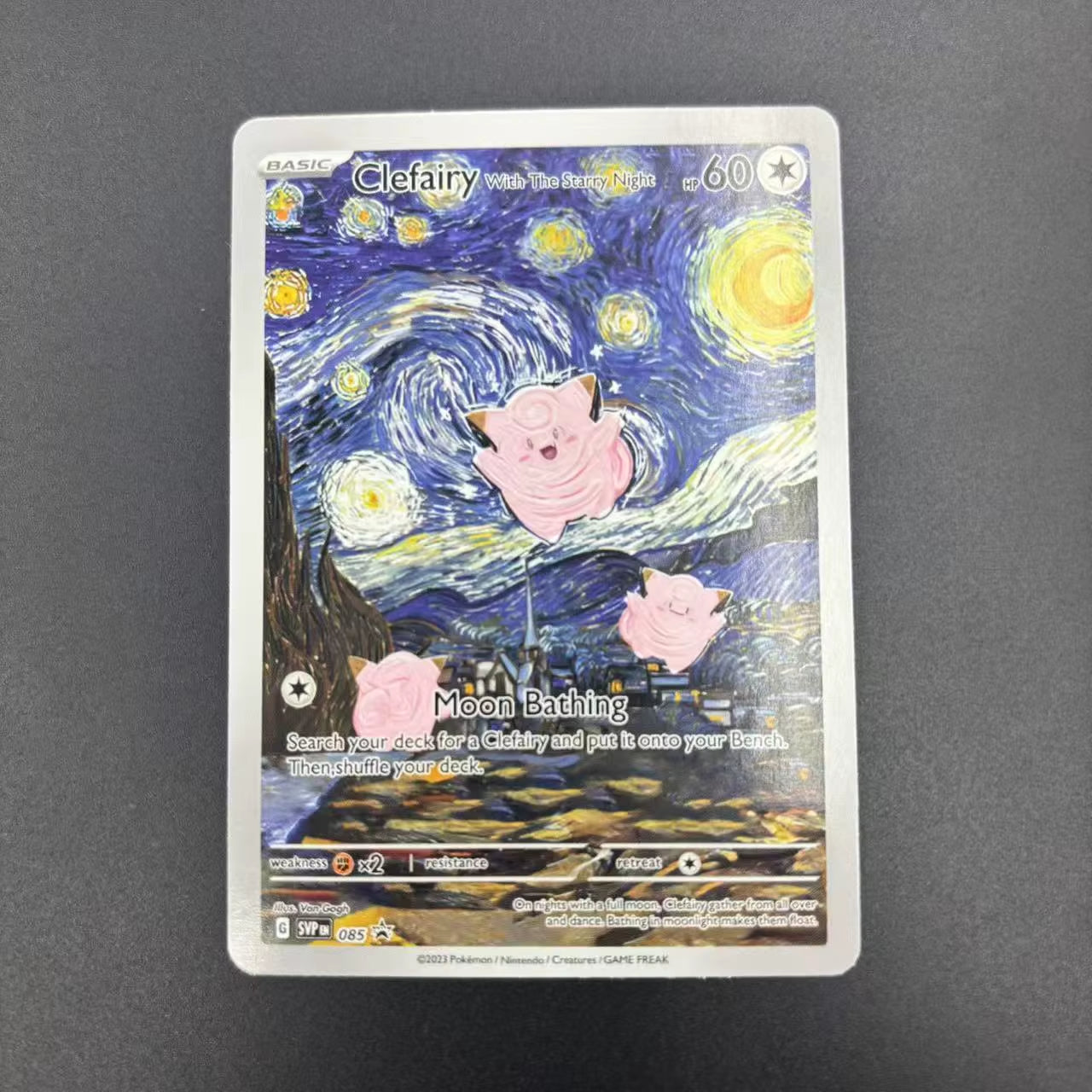 DIY PTCG Collection Cards 2023 SVP EN VAN GOGH PIKACHU/GREY FELT HAT Self Made Single Card Classic Game Anime Cards Gift Toy