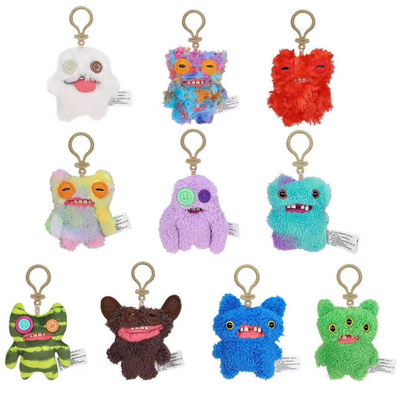 12Cm  Funny Ugly Monster Plush Toys Keychain Kawaii  Monster Rabbits Cute Stuffed Peluche Dolls Pendants Gifts Kid