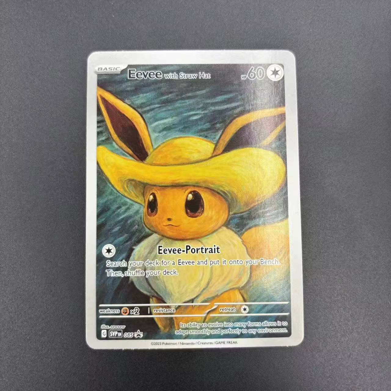 DIY PTCG Collection Cards 2023 SVP EN VAN GOGH PIKACHU/GREY FELT HAT Self Made Single Card Classic Game Anime Cards Gift Toy