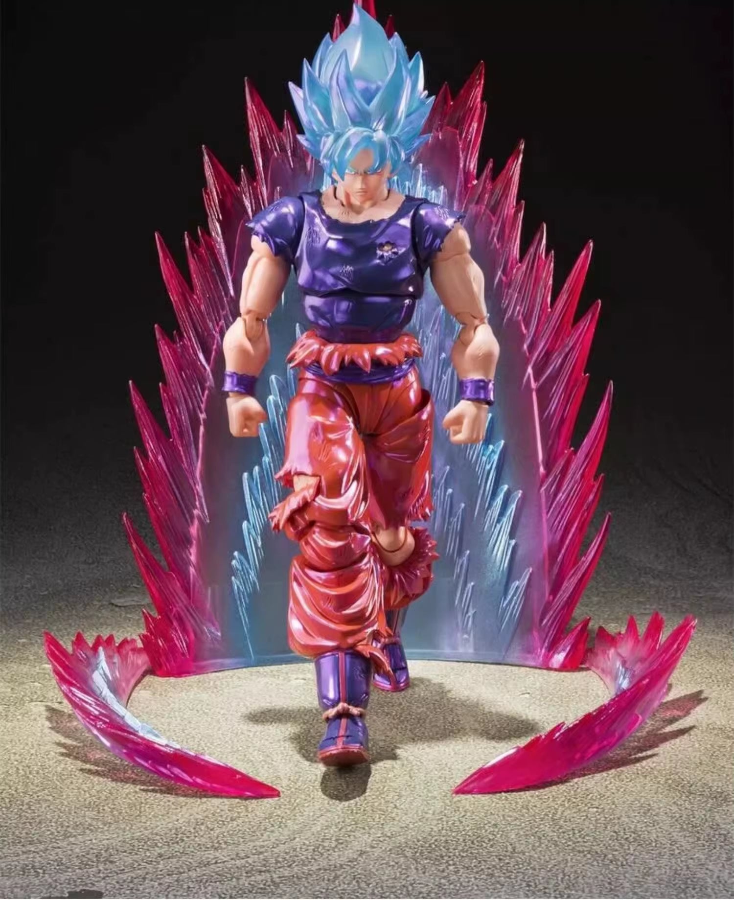 Anime Dragon Ball Z SHF Kaiouken Blue Son Goku Articulated Action Figure Collectible Toys 17Cm